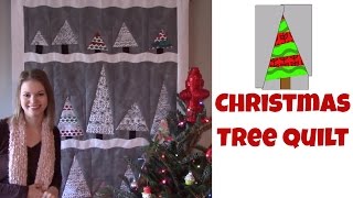 Learn how to piece your wonky Christmas tree blocks into a beautiful holiday quilt in this easy quilting tutorial with Leah Day. Find 