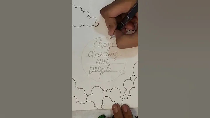 Calligraphy / Chase dreams not people / Quotes / Clouds / Colorful / Beautiful/Nivisha's Art #shorts