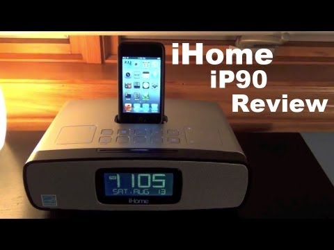 iHome iP90 Dual Alarm Clock Radio | iPhone/iPod w/ AM/FM