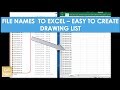 File  names to excel from folder via dos