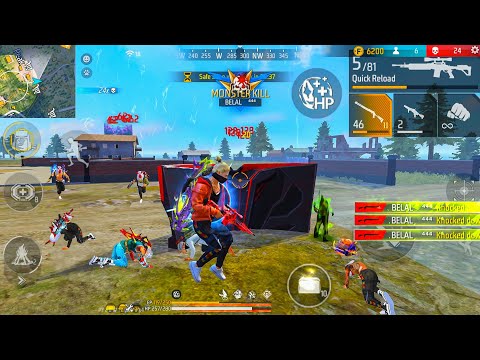 White444 Hacker 99 Headshot Rate ⚡| Solo Vs Squad Full Gameplay | Poco x3 Pro🔥iPhone 13📲 FreeFire