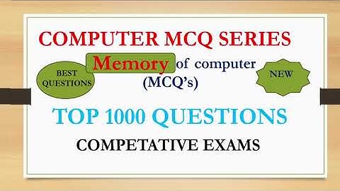 Top 100 Computer MCQ ✅ || memory of computer || 2025 exams ✅ || 1000 question series 