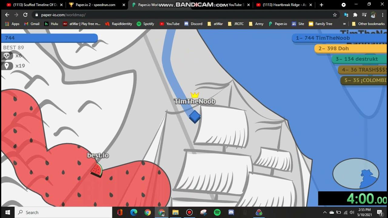 Paper.io 2 World Map Points 1000 5m 0.84s YouTube
