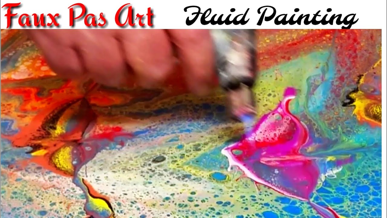 Acrylic pour flip cup on 16x20 featuring new Anthony Gomes Song - YouTube