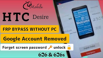 HTC desire 626 626s remove GOOGLE account by FRP bypass without PC FORGET pattern UNLOCK easily .