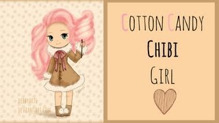 The Food Chibi Series - Cotton Candy Girl Speed Drawing