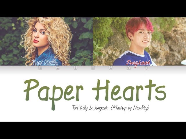 Tori Kelly u0026 BTS Jungkook - 'Paper Hearts' (Mashup) [Color Coded Eng Lyrics] class=