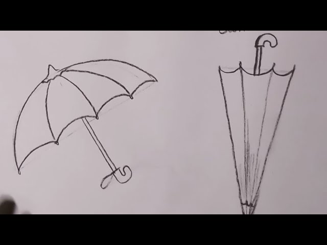 Easy Way to Draw an Umbrella Step by Step - YouTube