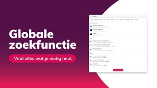 Sneller werken met de Globale Zoekfunctie in Workspace 365
