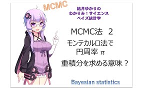【#MCMC 2 #ベイズ統計学 #R #Python  #モンテカルロ法 で円周率】#結月ゆかり　の# わかりみサイエンス 重積分を求める意味は？  #統計学 #Bayesianstatistics
