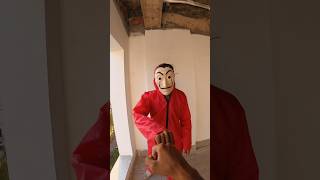 Moneyheist parkour free running pov 😂#freerunning #rooftop #moneyheist #shortslife