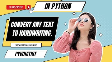 Make Handwritten Assignments - Convert Text to Handwriting Using Python || Digitalcotech