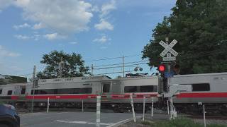 Shoreliner, M3A, M7, and M8 Sets past Green Lane Railroad Crossing, Bedford Hills, NY