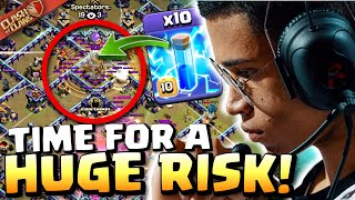 New PRO takes HUGE RISK with 10 Zap Attack for chance to WIN Grand Finals! Clash of Clans