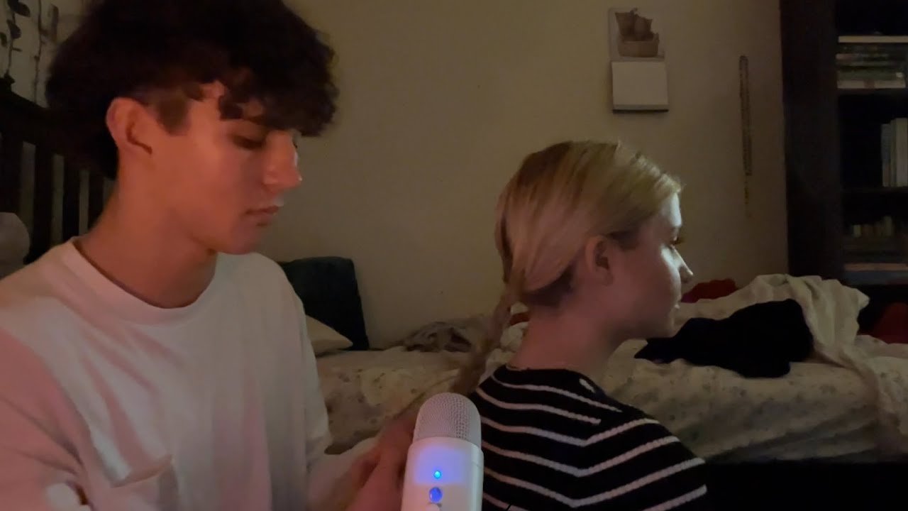 doing my hair asmr (ft. my best friend)