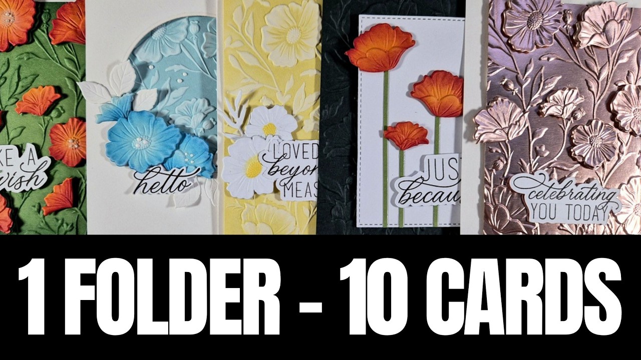Thumbnail for 10 Cards, 1 Embossing Folder! (Stop Using It Just One Way)