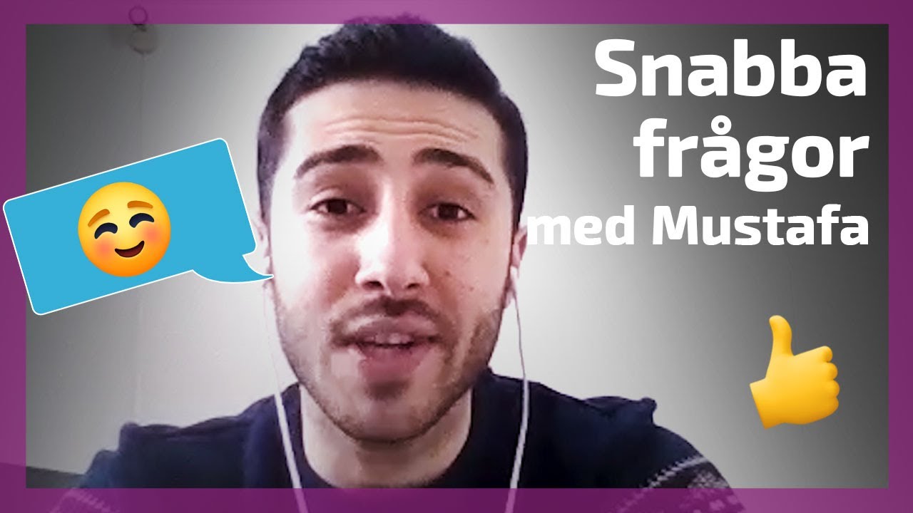 Jag gillar rättigheterna och skyldigheterna i Sverige | Snabba frågor med Mustafa