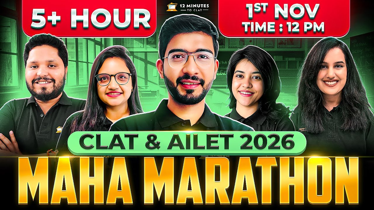 Maha-Marathon for CLAT and AILET 2026 | Complete Practice for All 5 ...