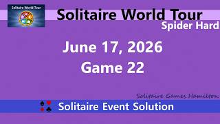 Solitaire World Tour Game #22 | June 17, 2026 Event | Spider Hard screenshot 5