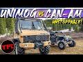 Mercedes Unimog vs Can-am Maverick vs Rocky Mountains - One Gets Stuck, The Other One Keep Going!