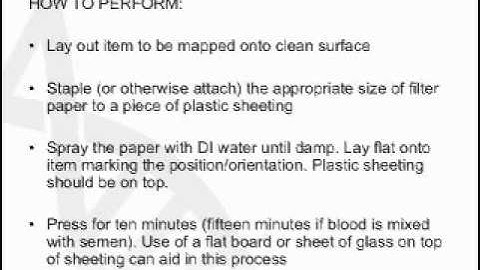 DNA Analyst Training : Bio Screening : Semen