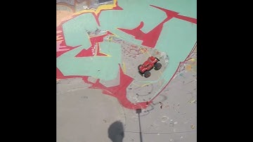 2040 RC - HPI Savage XS bash or bush?!? 😅 #shorts #hpi #savage #skatepark #jump #freestyle #stunt