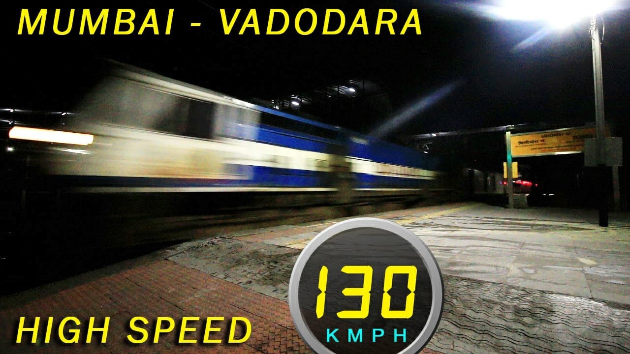 Night Railfanning at Bilimora! Speeding Diesel + Electric Trains at 130kmph in Western Railways!