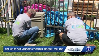 Cox helps vendors at Omaha Baseball Village stay connected