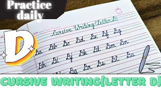 📝 Cursive Writing (Letter D)/Cursive Writing For Beginners ✍️/Cursive Writing Practice✍️📝