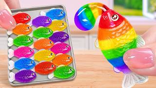 Miniature Honey Jelly Fish Tiny Fruit Jelly Decorating Recipe
