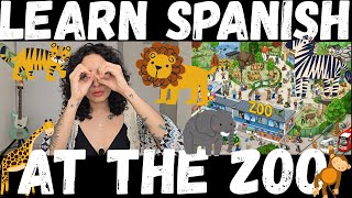 Fun and Easy Spanish Practice at the Zoo in Spanish! 🦁🐒
