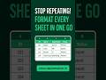 Stop Repeating! Format Every Sheet in One Go #shorts #xlautomation