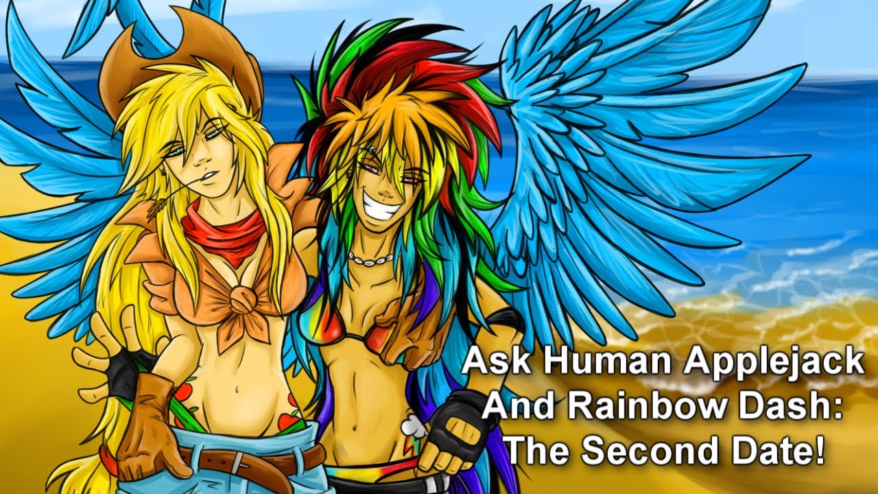 human rainbow dash and applejack