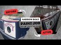 NARROW BOAT PAINTING | FULL PROCESS @ NORTH KILWORTH WHARF