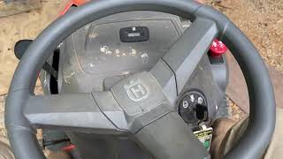 Lawn mower backfires (wait for it)