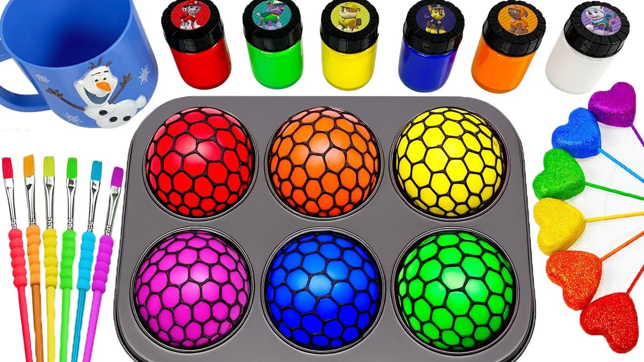 Satisfying Video l DIY How To Make Colorful Big Balls Mixed Oddly Slime Sprunki Ice Cream ASMR