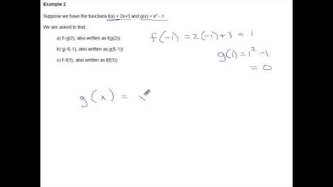 1.8 Composition of Functions - Example 2