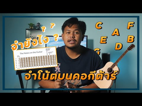 วิธีจำโน้ตบนคอกีต้าร์แบบง่าย ๆ