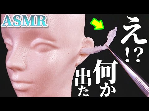 【ASMR】鼓膜を引きずり出す耳かきの音♡怪しいダミーヘッド（初号機改☆爆音仕様）にテッシュ・ピンセット・マスカラブラシ・ミニ梵天を突っ込んでウルサ過ぎる耳掃除♪両耳同時音量注意【音好き】鼓膜炸裂回ｗ