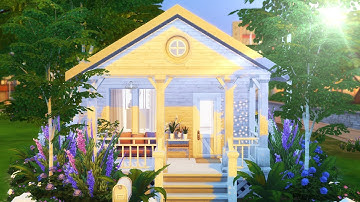 SOLID WHITE TINY HOUSE || The Sims 4: Speed Build