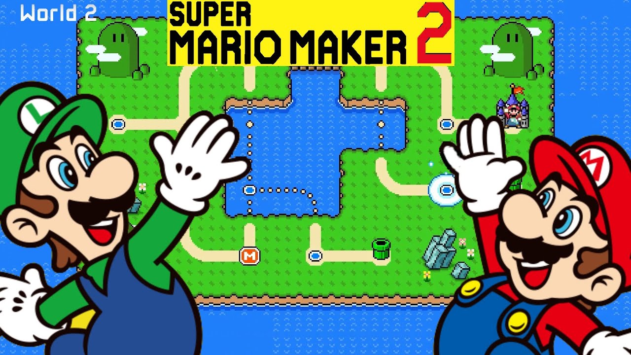 Super Mario World: World 2 Remade in Super Mario Maker 2 (World Maker)