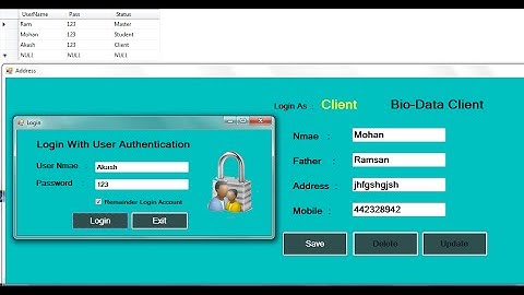 C# Login With User Authentication