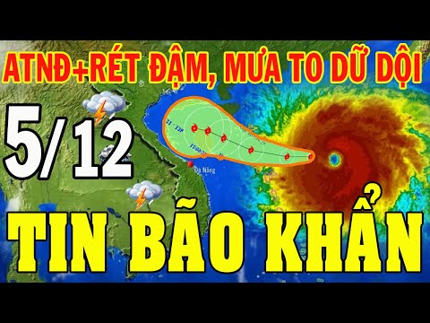 Tin bão mới nhất | Dự báo thời tiết hôm nay và ngày mai 5/12/2024 | dự báo thời tiết 3 ngày tới