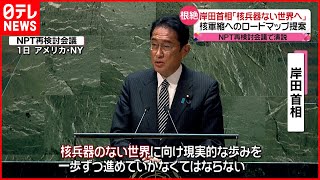 【NPT再検討会議で演説】岸田首相｢核兵器のない世界に向け…」  核軍縮へのロードマップ提案