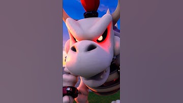 Bowser gets hit by a Lightning and transform into a Skeleton Bowser  #animation #mario #bowser