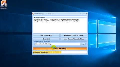How To Use PPT To ODP Converter Software