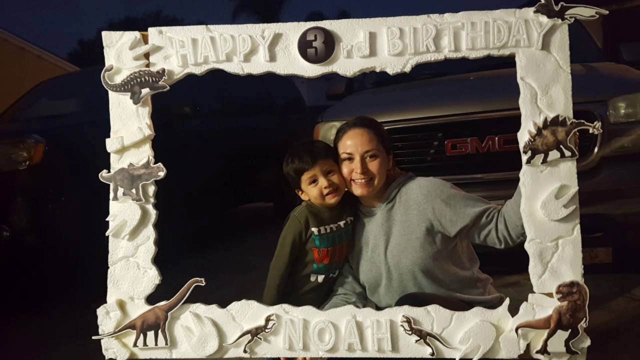 dinosaur party picture frame youtube