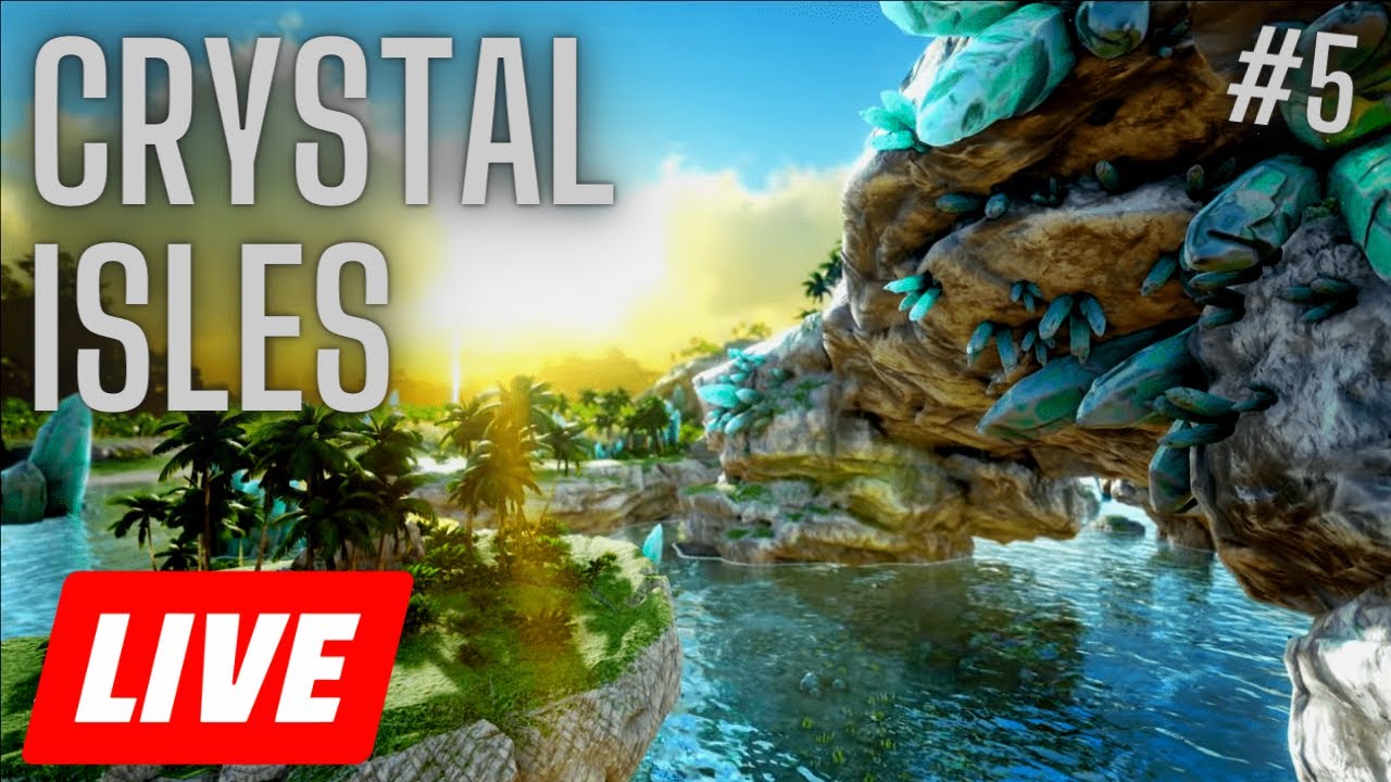 LIVESTREAM Ark Crystal Isles PVP 5 Preparing for Rock Golems! YouTube