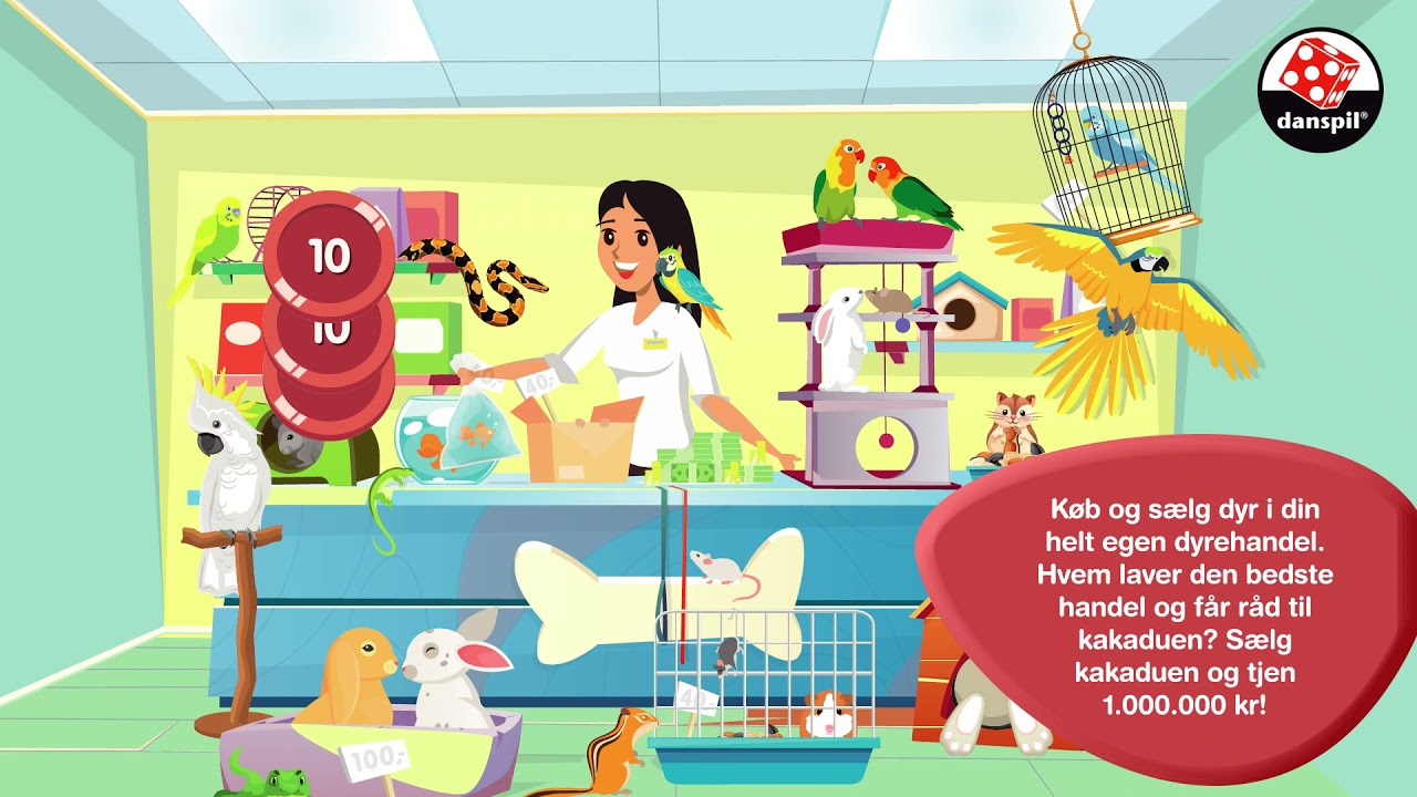 Lær at styre din egen dyrehandel med Pet Shop spillet! 🦜🐶🐰🐢