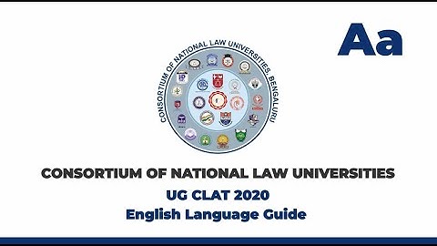 UG Clat 2020 - English Language Guide